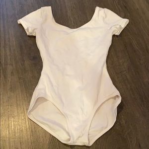 White capezio leotard.